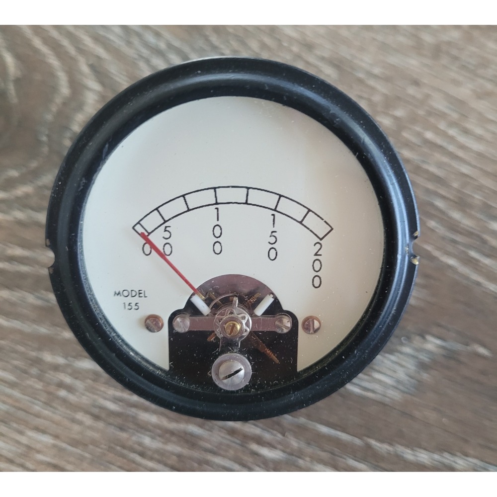 Simpson Round Analog Panel Meter Model 155‎ 30284-1 5A Metal Face Plate included